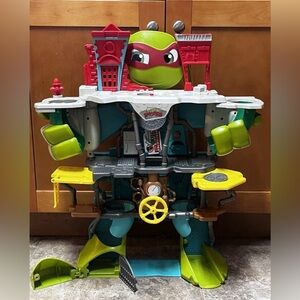 TMNT Teenage Mutant Ninja Turtles Half Shell Heroes Sewer Lair Playset Raphael